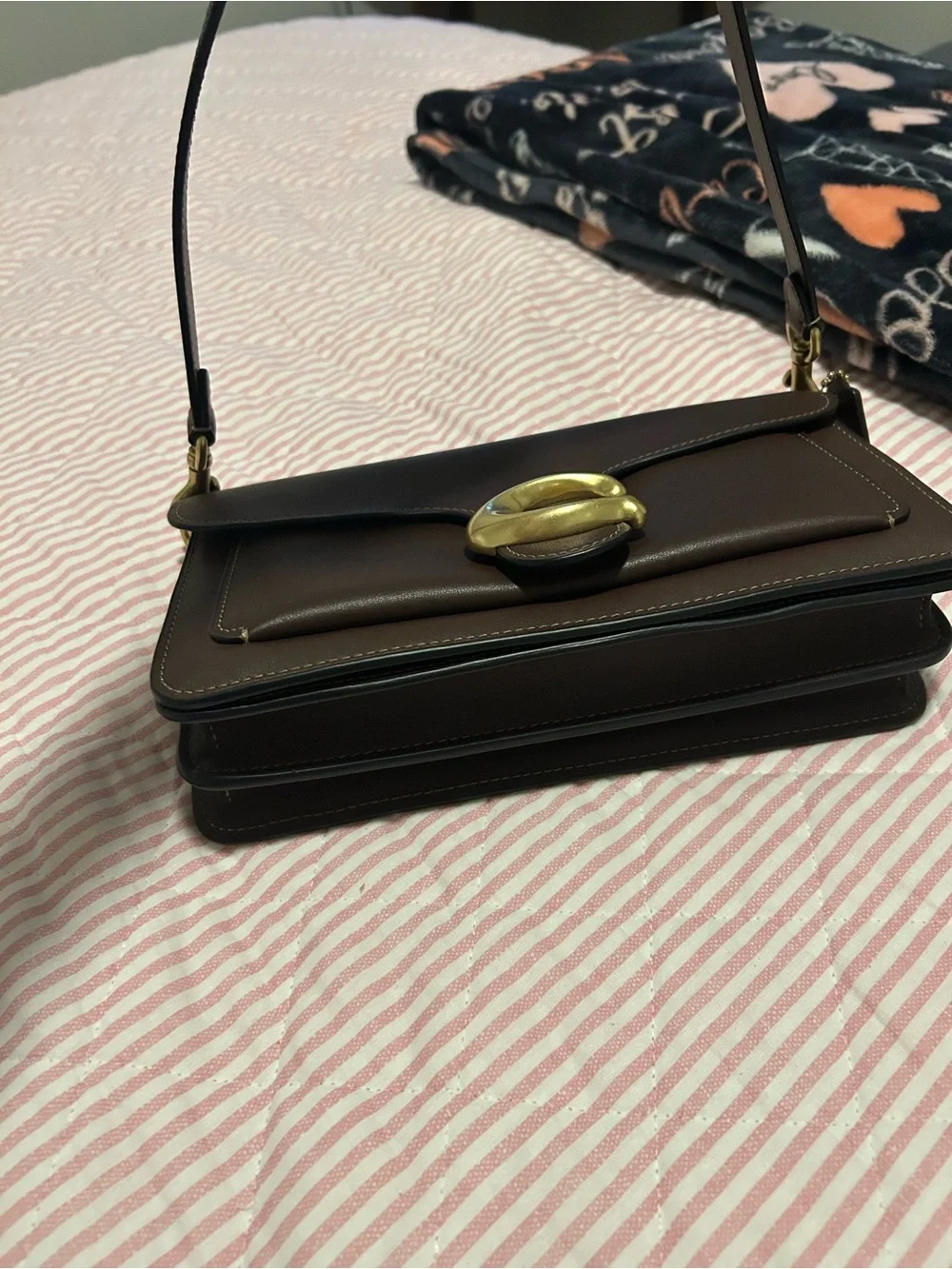 Coach tabby 26 maple  Leather Shoulder Bag with Gold Hardware